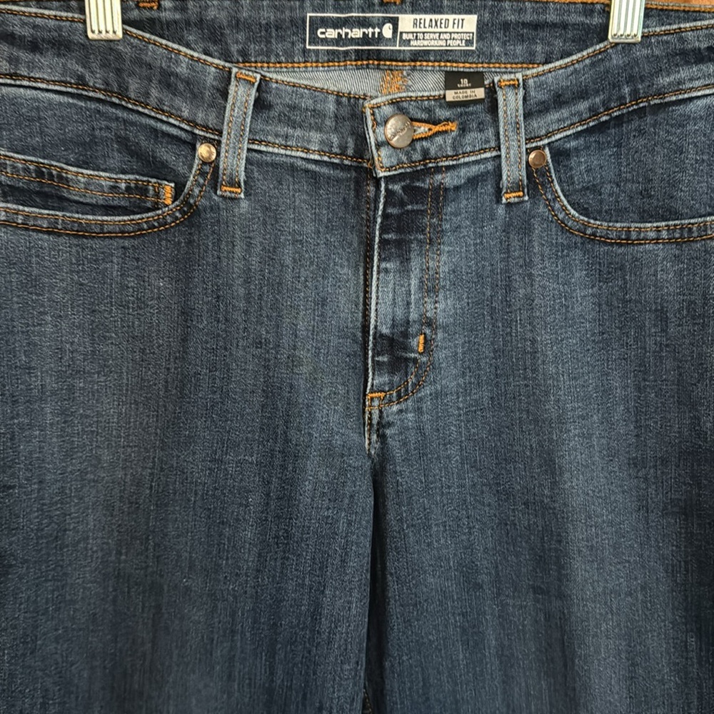 Carhartt Rugged Flex Relaxed Fit Women’s Blue Jeans size 10 Short - Picture 6 of 16